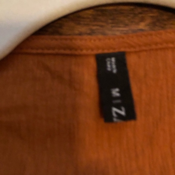 Orange wrap or tie front top - Picture 3 of 4